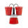 Bialetti Mini Express - Espressokocher-Set - rot + 2 Becher in rot