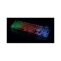 MANHATTAN Ultraflache USB-Gaming-Tastatur mit LEDs
