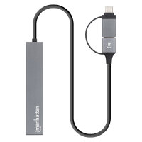 MANHATTAN Kombo-Hub 4Port USB 3.0 Typ-C/Typ-A 4xUSB-A Buchse