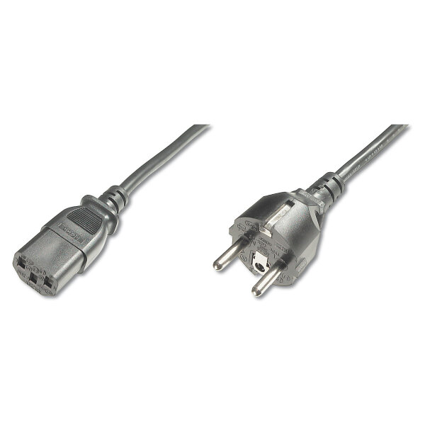 DIGITUS Netzanschlusskabel, 1,8m, Schuko - C13, schwarz