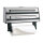 Emsa 504180 Contura 3-fach-Schneidabroller, Edelstahl, silber/schwarz