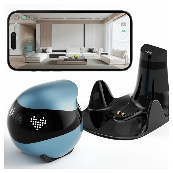 ENABOT EBO Air 2 Haustierroboter 2K Kamera Nachtsicht WLAN App Blau