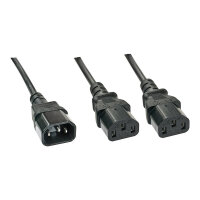 LINDY IEC-Netzkabel C14 an 2x IEC C13 1m