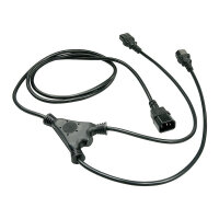 LINDY IEC-Netzkabel C14 an 2x IEC C13 1m