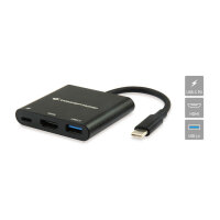 CONCEPTRONIC 3-1 Dock USB-C->HDMI/USB-A/60WPD 15cm sw