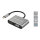 CONCEPTRONIC 4-1 Dock USB-C->HDMI.USB3.0.VGA.100WPD 15cm gr