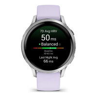 Garmin Venu 4 41mm Silikon-Armb. grau/silber/lavend