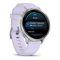 Garmin Venu 4 41mm Silikon-Armb. grau/silber/lavend
