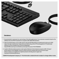 HP Tastatur+Maus 225 Set Kabelgebunden Schwarz