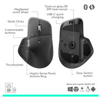 Logitech MX Master 4 for Business - GRAPHITE - 2.4GHZ/BT Business Version