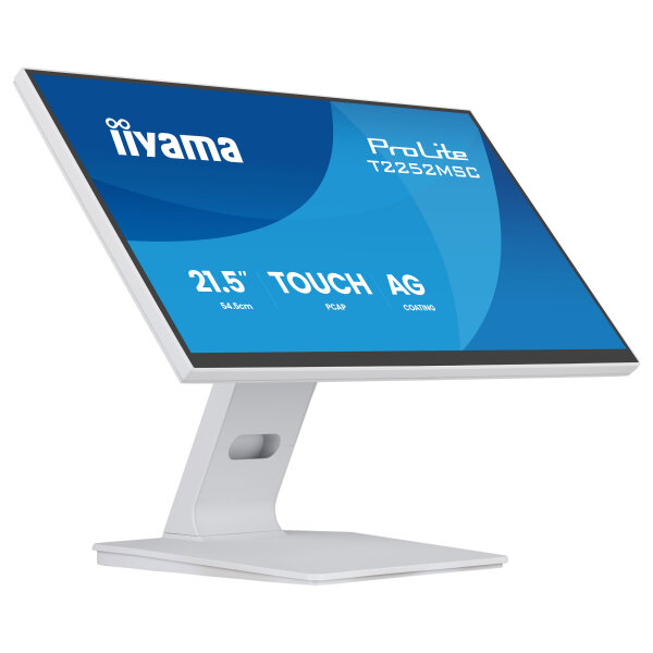 54,6 cm/21,5" (1920x1080) iiyama ProLite T2252MSC-W2AG 16:9 IPS 5 ms Touch10pt HDMI DisplayPort USB-Hub Speakers VESA White