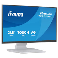 54,6 cm/21,5" (1920x1080) iiyama ProLite T2252MSC-W2AG 16:9 IPS 5 ms Touch10pt HDMI DisplayPort USB-Hub Speakers VESA White