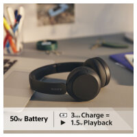 Sony WH-CH520 Schwarz Over Ear Kopfhörer mit Bluetooth