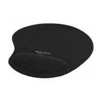 DELOCK Ergonomisches Mauspad mit Gel Handballenauflage schw.