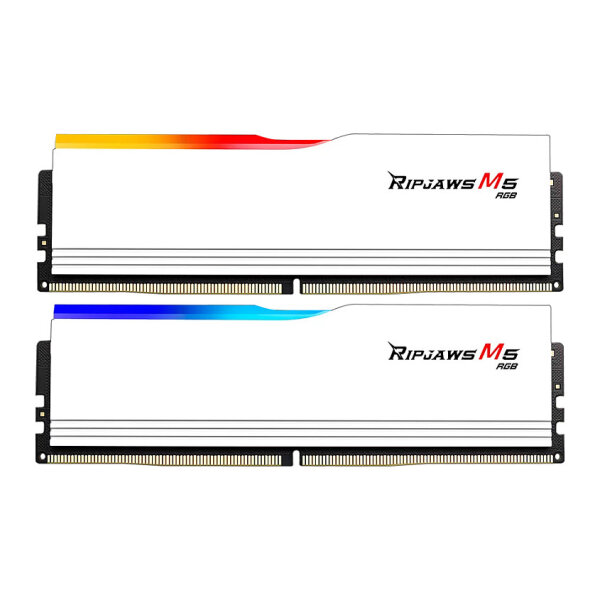 G.Skill 64GB DIMM 6400 (2x 32 GB) Dual-Kit (wei, F5-6400J3239G32GX2-RM5RW, Ripjaws M5 RGB, INTEL XMP)