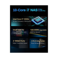 TERRAMASTER T9-500 Pro 9bay NAS.10-Core. 16GB DDR. Diskless