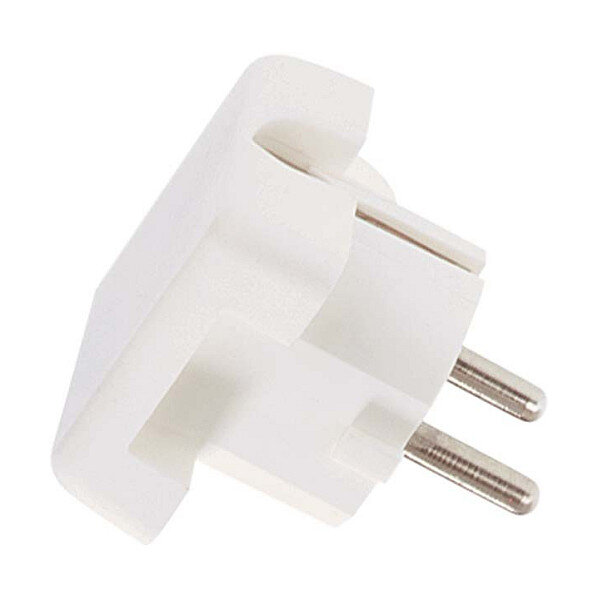 BACHMANN Schutzkontaktstecker weiss flache AusfUhrung montierbar