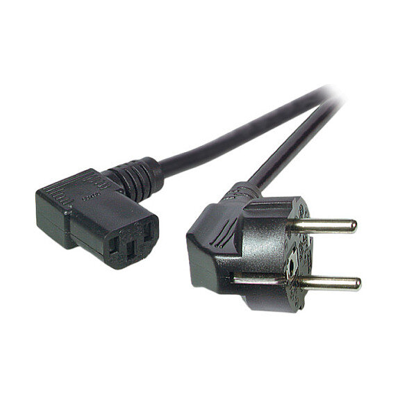 EFB Netzkabel Schutzkontakt 90°-C13 90°,sw,3.0m,3x1.00mm