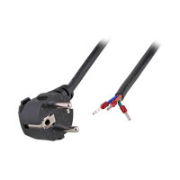 Netzkabel 230V Schutzkontakt CEE7(Stecker)->Open End...