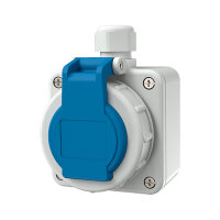 Mennekes 10863 AP Steckdose IP68 blau 16A mit Bajonettdeckel
