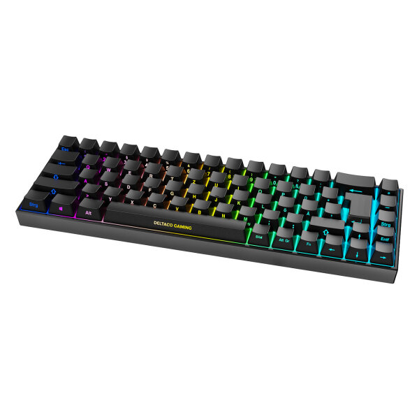 Deltaco DK440R Gaming Tastatur kabellos, Schwarz