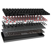 Deltaco DK440R Gaming Tastatur kabellos, Schwarz