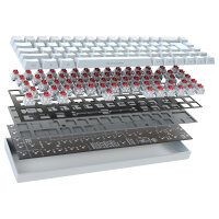 Deltaco Gaming Tastatur WK95R wireless, RGB, weiß