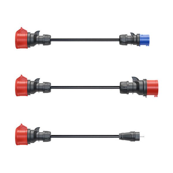 go-e Adapterset fr Gemini flex 11 kW, 3-teiliges Set (schwarz, 30cm)