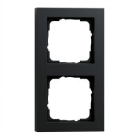GIRA 021209 Abdeckrahmen 2f Gira E2 Schwarz