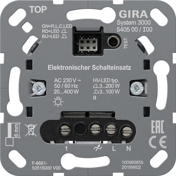 GIRA 540500 S3000 Schalteins. Einsatz