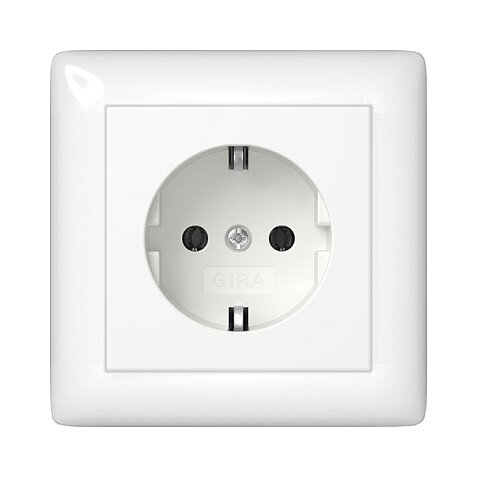 GIRA 444003 SCHUKO Vollpl. Standard 55 Reinweiß