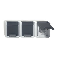 GIRA 478930 SCHUKO 3f waager. KD WG AP Grau