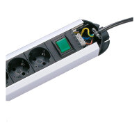 BACHMANN PRIMO Steckdosenleiste 3x Schutzkontakt Aluminium mit Schalter 1,75m