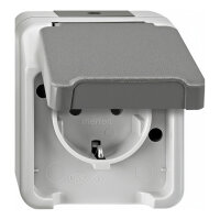 MERTEN MEG2301-8029 SCHUKO-Steckdose. lichtgrau. AQUASTAR