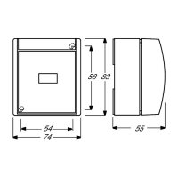 BUSCH JAEGER BJ 2621WGL-53 Wipptaster m.Beleuchtung ocean IP44 grau/blaugrün
