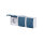 BUSCH JAEGER BJ 2300/3EW-53 Steckdose m.Klappdeckel waagerecht 3f ocean IP44 grau/blau