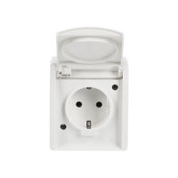 BUSCH JAEGER BJ 20EW-54 Steckdose m.Klappdeckel ocean IP44 alpinweiß