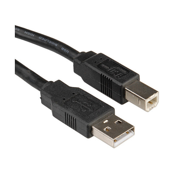 ROLINE USB 2.0 Kabel Typ A-B schwarz 3m