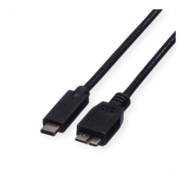 ROLINE USB 3.2 Gen 1 Kabel C-Micro B ST/ST schwarz 1m