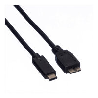 ROLINE USB 3.2 Gen 1 Kabel C-Micro B ST/ST schwarz 1m