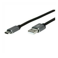 ROLINE USB2.0 KABEL C-A SLBR-SW 0 8M