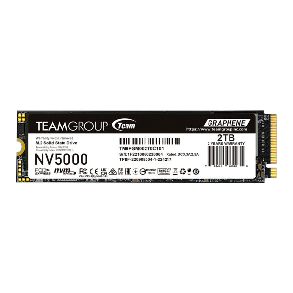 M.2 Teamgroup 2TB NV5000 TM8FGM002T0C101 PCIe M.2 PCIe 4.0 x4