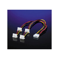 ROLINE Y-Kabel 4 pol. HDD / 4x 4 pol. HDD abgewinkelt 0,45m