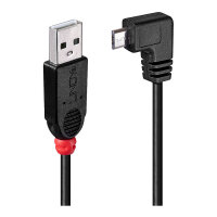 LINDY USB 2.0 Kabel Typ A/Micro-B 90° gewinkelt M/M 2m