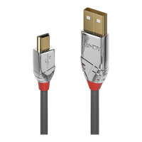 LINDY USB 2.0 Kabel Typ A/Mini-B Cromo Line M/M 2m