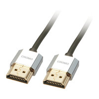 LINDY HDMI High Speed Kabel CROMO Slim Ethernet A/A 0.5m