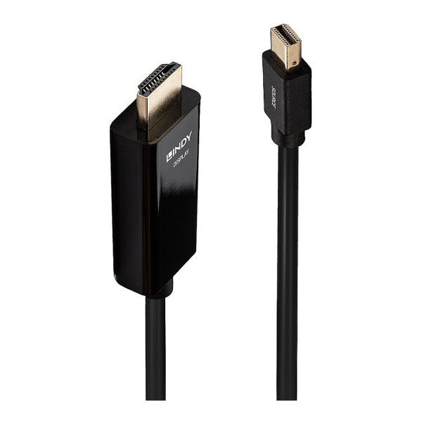 LINDY Mini-DisplayPort an HDMI Kabel 4K30 (DP: passiv) 2m