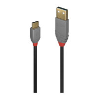 LINDY USB 2.0 Kabel Typ A/C Anthra Line M/M 1m