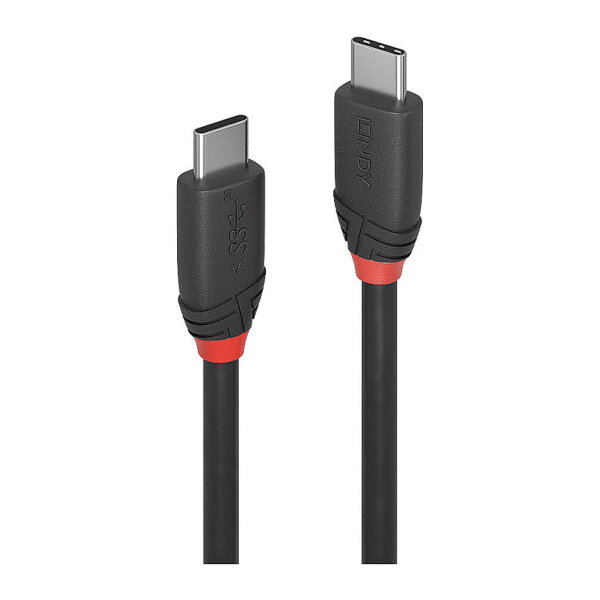 LINDY USB 3.1 Kabel Typ C/C 3A Black Line M/M 1.5m