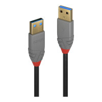 LINDY USB 3.0 Kabel Typ A/A Anthra Line M/M 1m